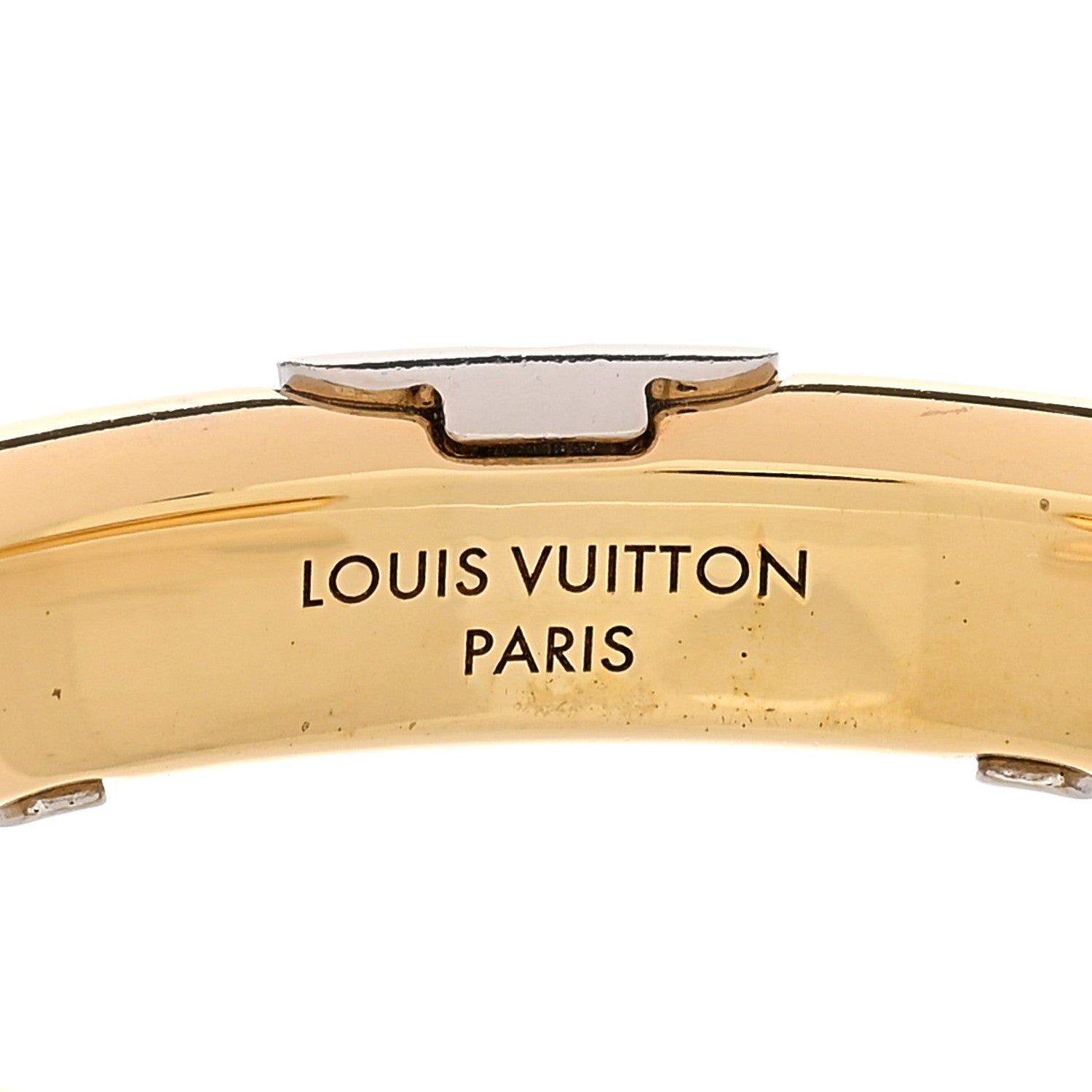 Louis Vuitton Brass Monogram Flower Cuff S Gold 3 of 3