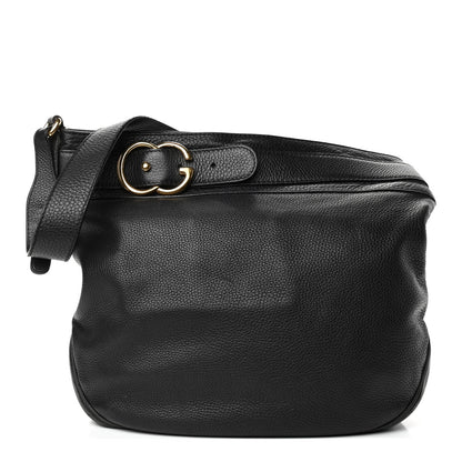 Gucci Pebbled Calfskin Large Ride Shoulder Bag Black 1 of 4