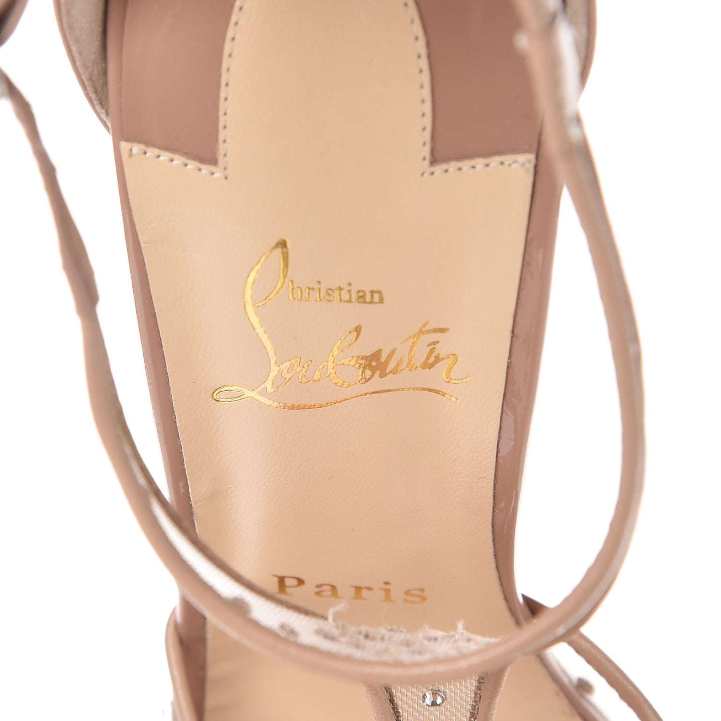 Mesh Embellished Patinana 100 Sandals 39 Nude