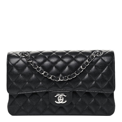 Chanel Caviar Quilted Medium Double Flap Black 1 of 9