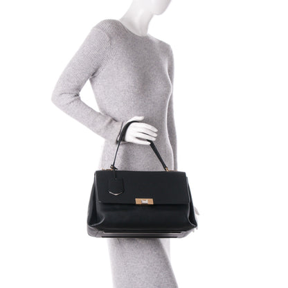Balenciaga Baby Grained Calfskin Le Dix Large Soft Cartable Black 3 of 8
