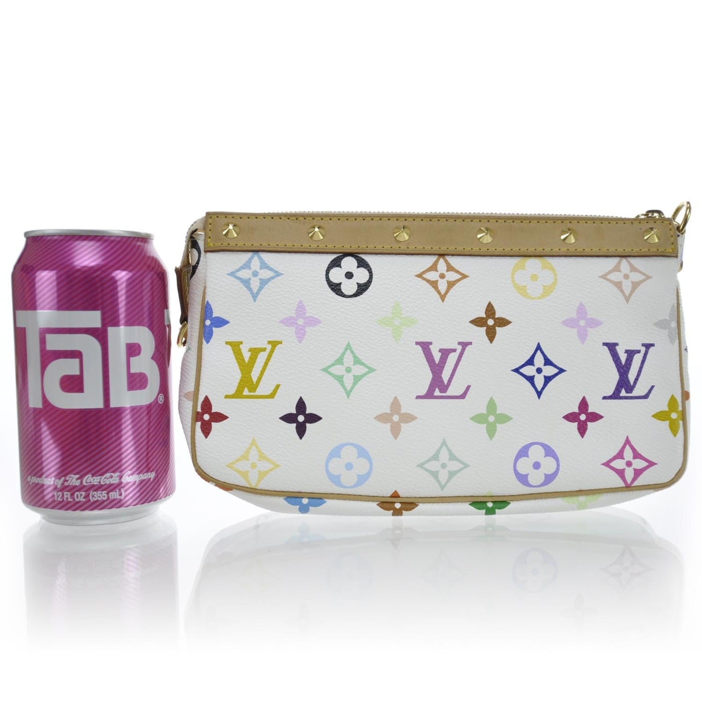 Monogram Multicolor Pochette Accessories White
