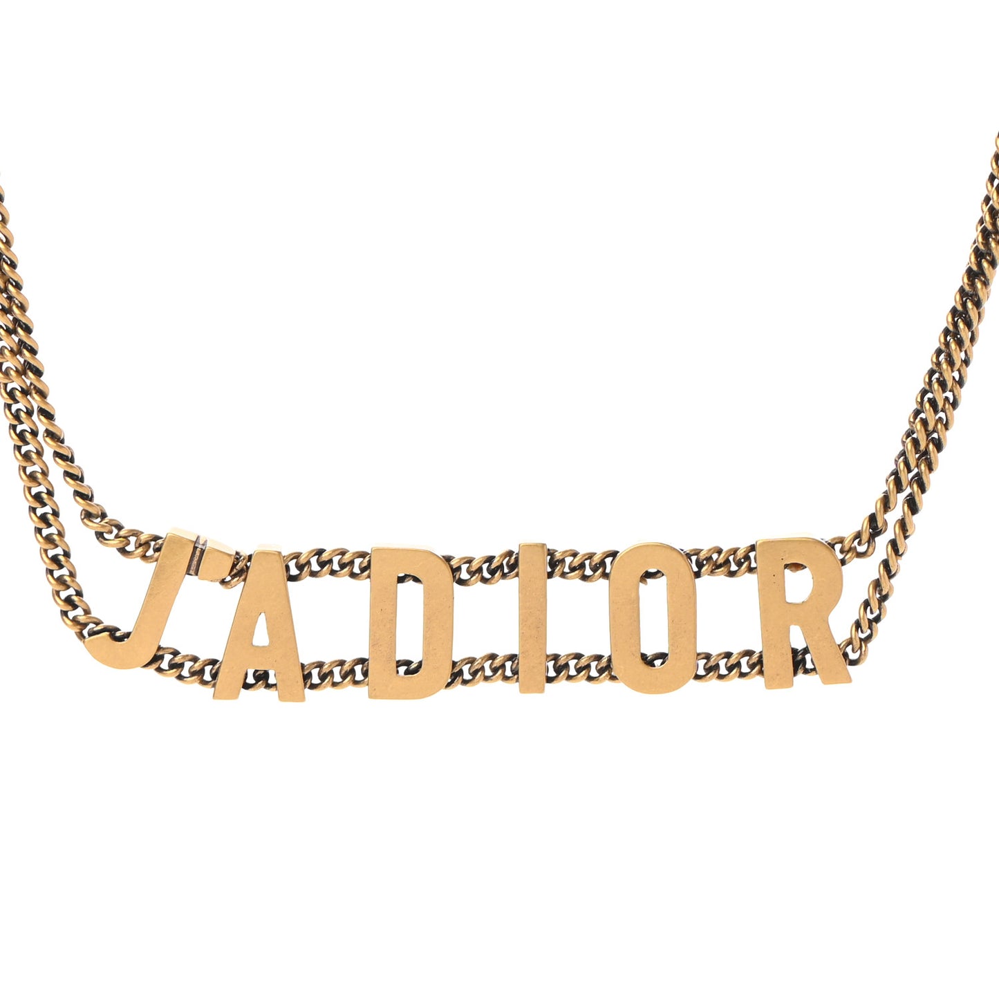 Metal J'Adior Choker Necklace Aged Gold