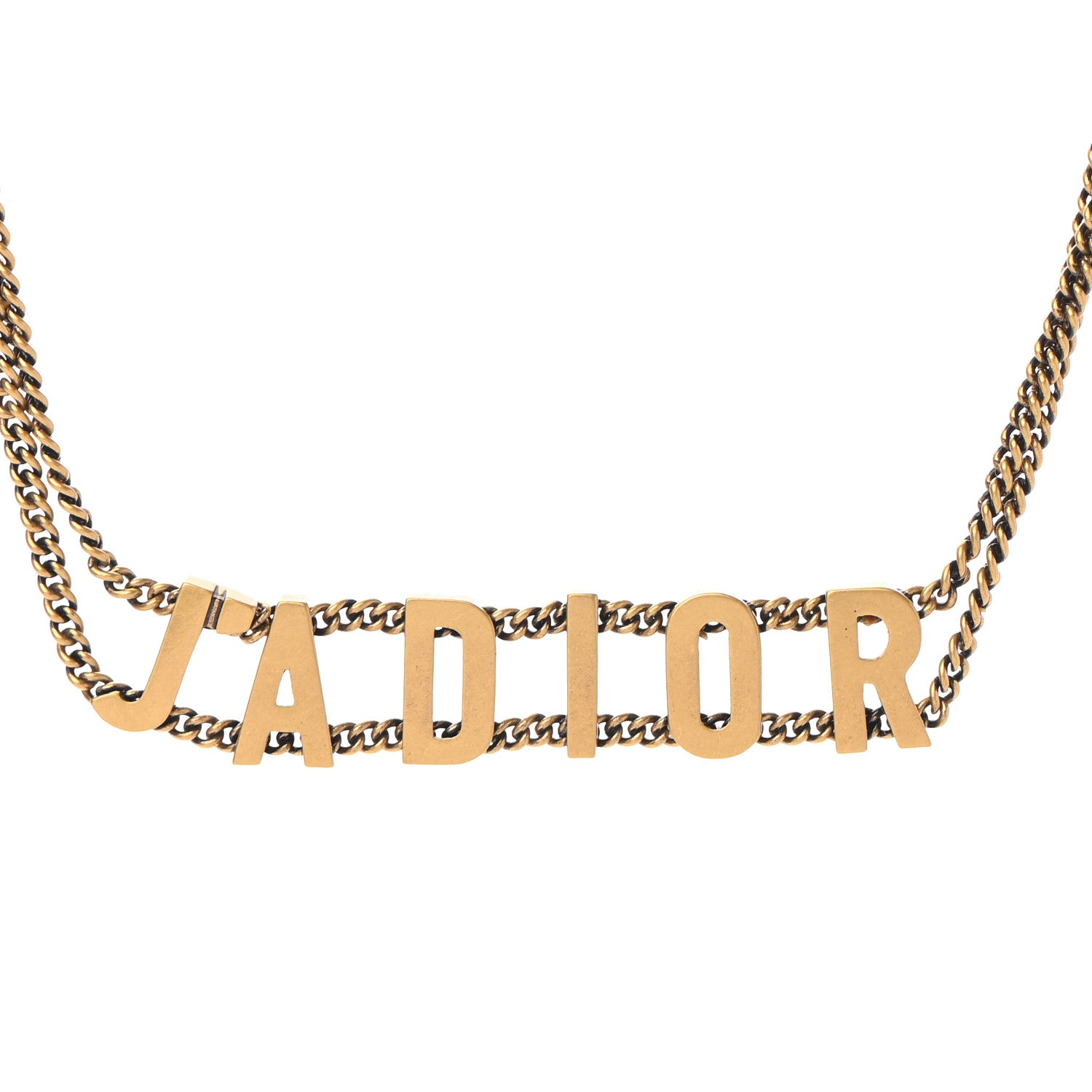 Christian Dior Metal J'Adior Choker Necklace Aged Gold 4 of 6