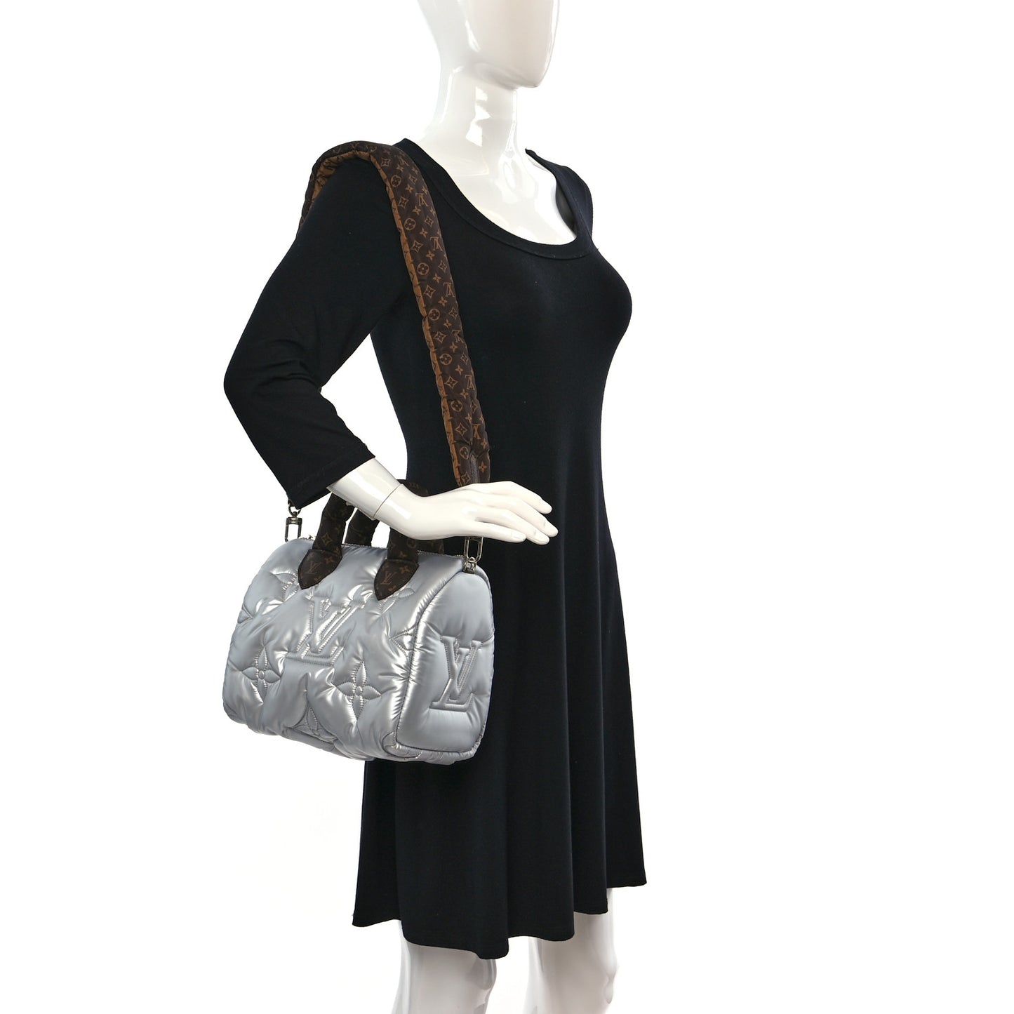 Econyl Mini Monogram Pillow Speedy Bandouliere 25 Silver