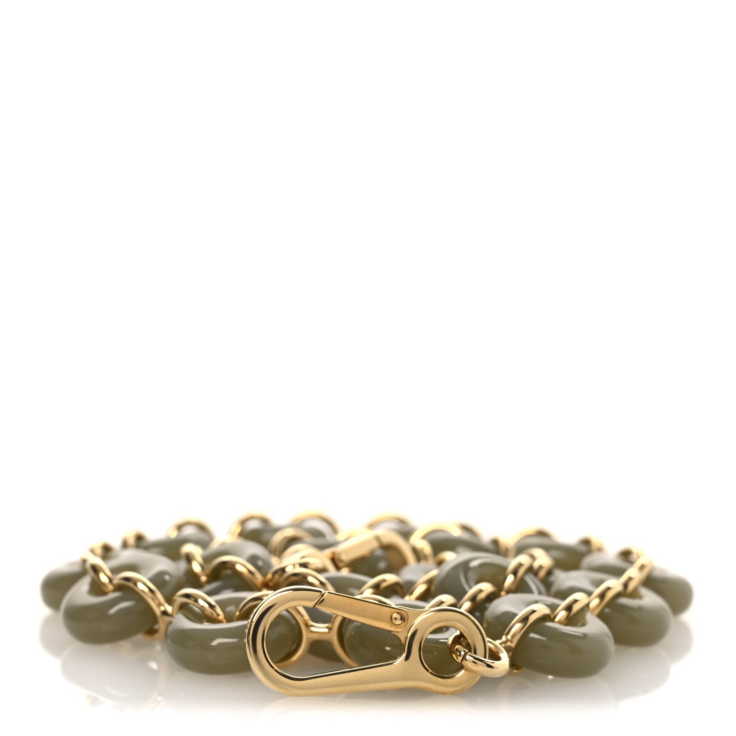 Loewe Brass Donut Chain Shoulder Strap Clay Green 1 of 8