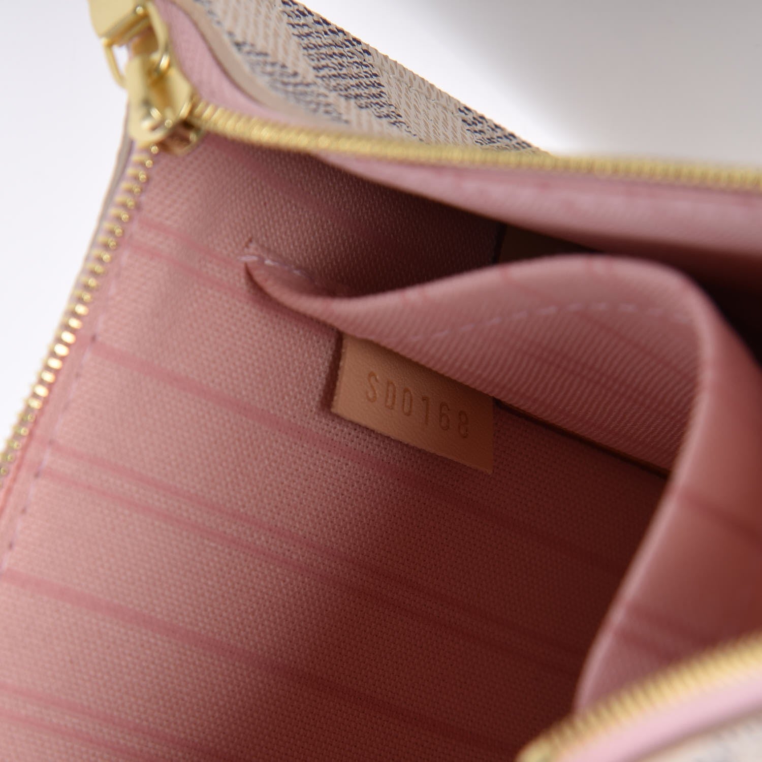 Louis Vuitton Damier Azur Neverfull MM GM Pochette Rose Ballerine 8 of 8