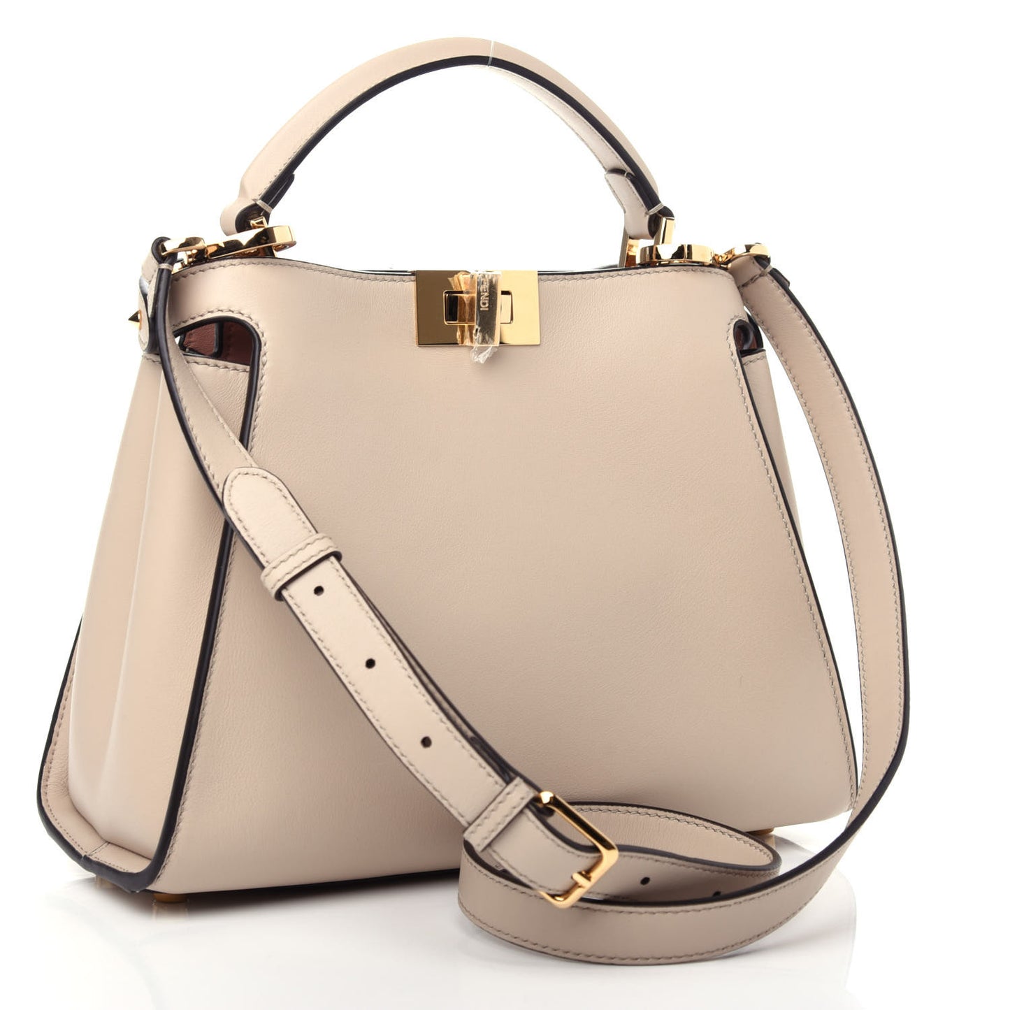 Vitello Tahiti Burro Medium Peekaboo Iconic Essentially Satchel Nuvola Rosa Bourbon