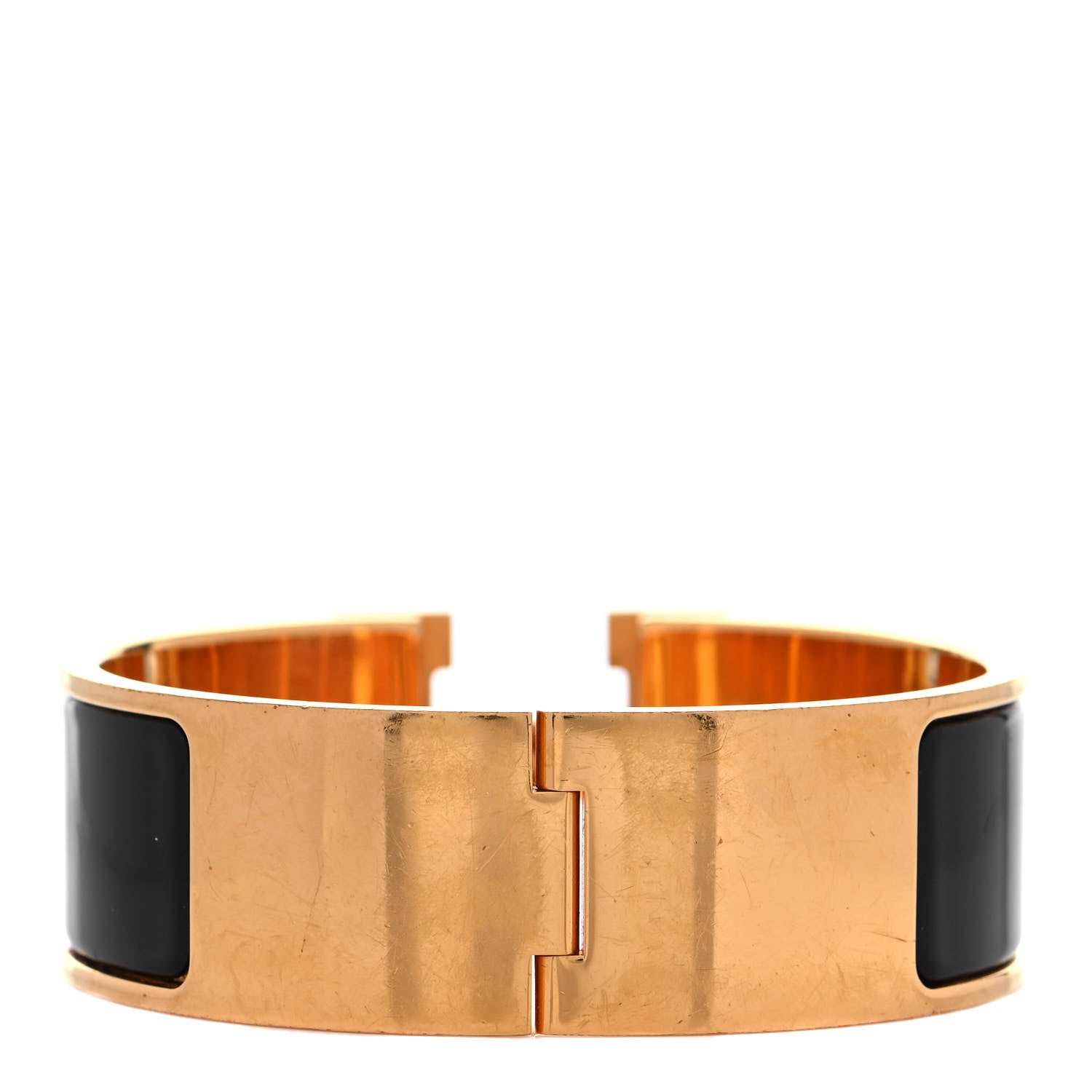 Hermes Enamel Wide Clic Clac H Bracelet GM Black 3 of 4