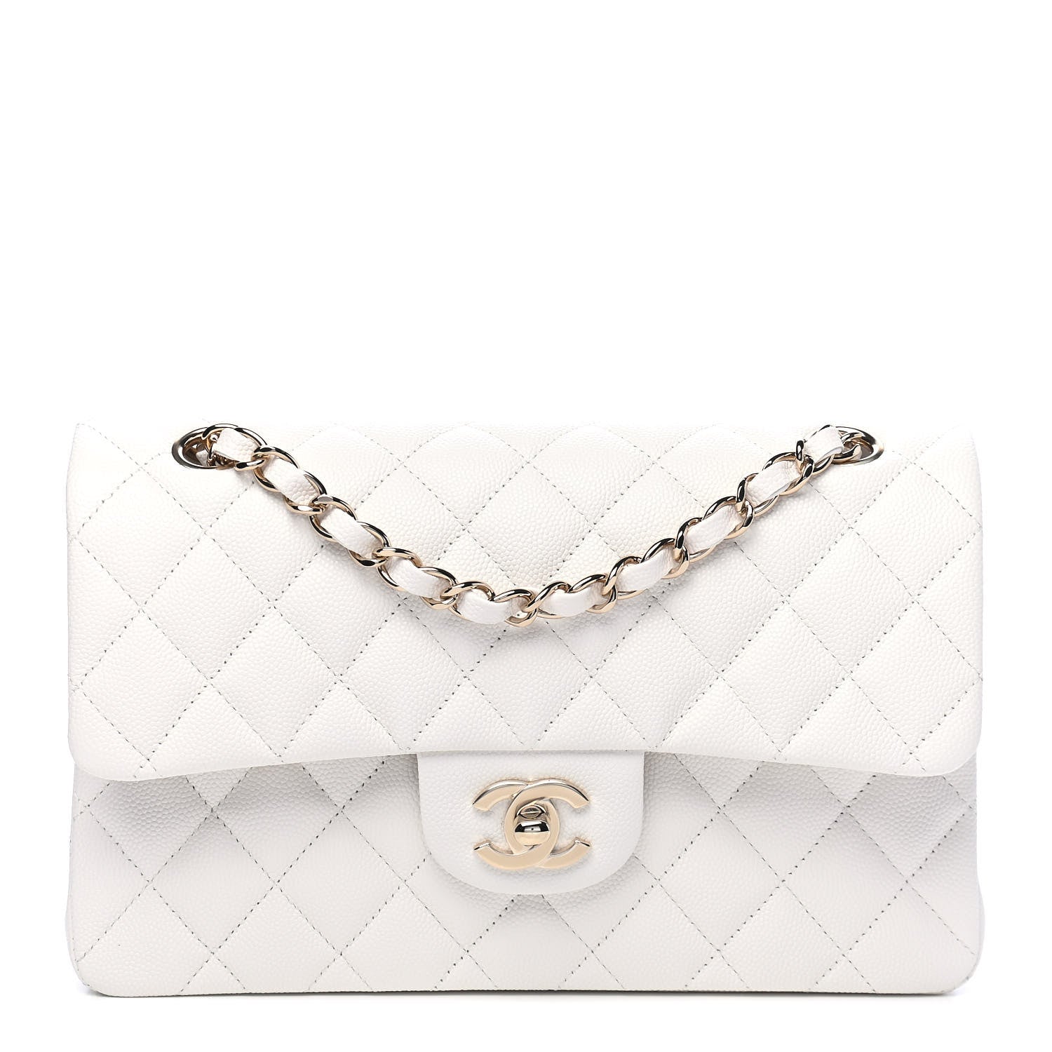 Chanel Caviar Quilted Small Double Flap White 1 of 9
