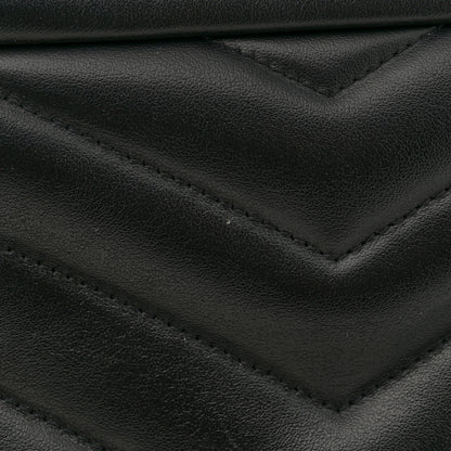 Saint Laurent Calfskin Y Quilted Monogram Medium Loulou Chain Satchel Black 12 of 13