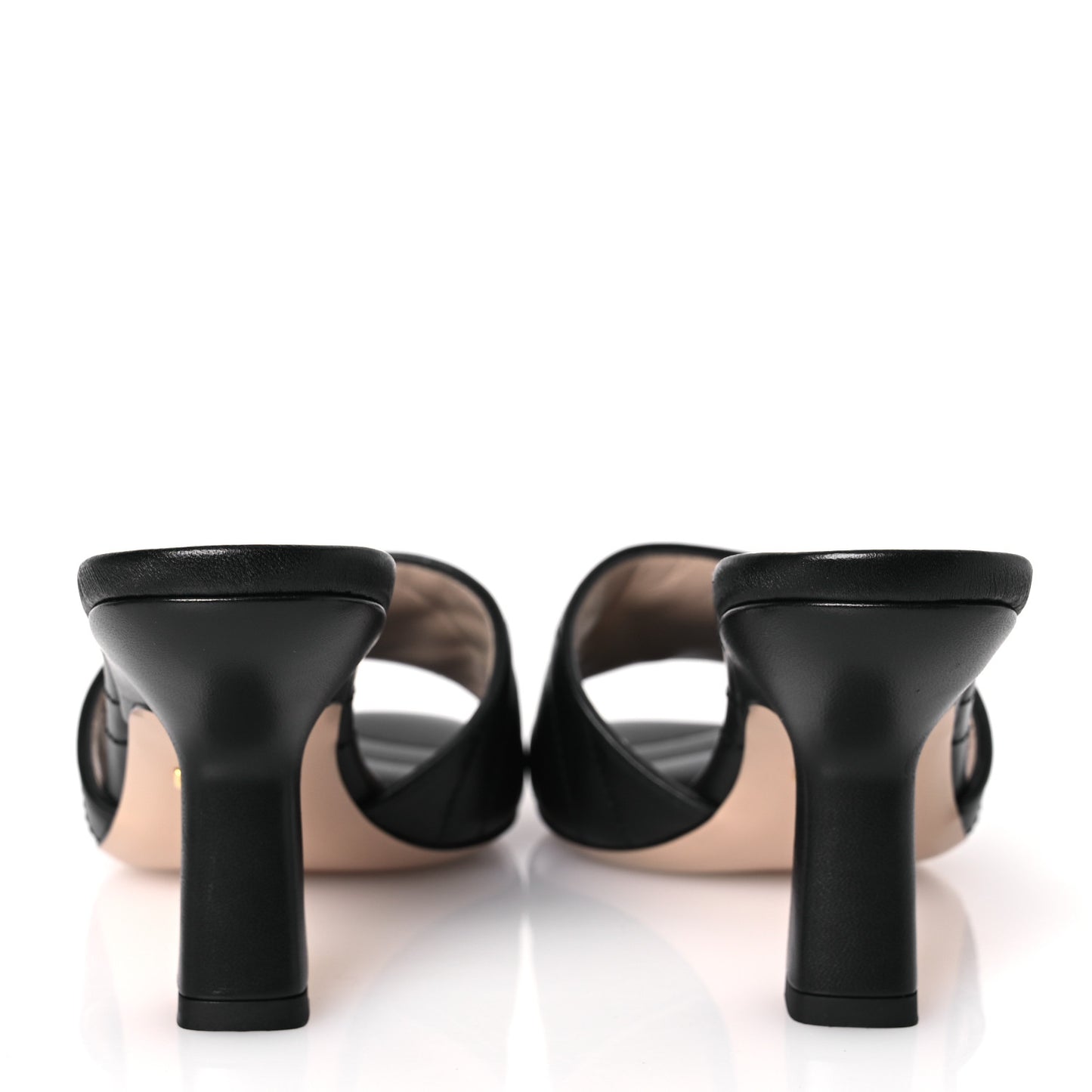 Nappa Matelasse Monochrome GG Marmont 75mm Slide Sandals 37.5 Black