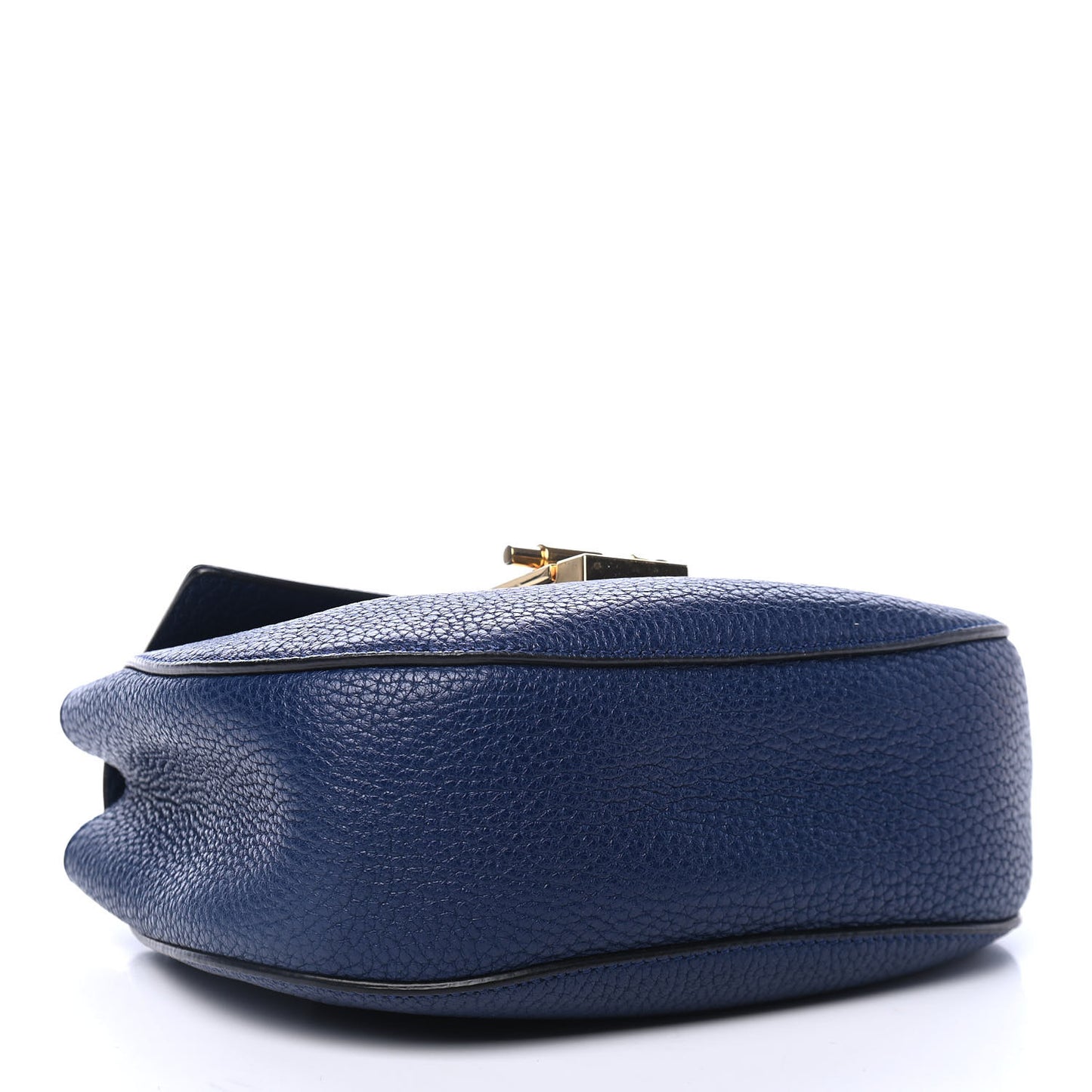 Grained Lambskin Mini Drew Shoulder Bag Royal Navy