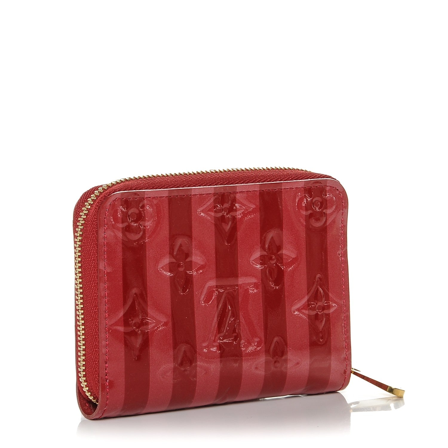 Louis Vuitton Vernis Rayures Zippy Coin Purse Pomme D'Amour 3 of 6