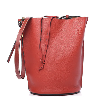 Loewe Calfskin Gate Bucket Bag Scarlet Burnt Red 1 of 10