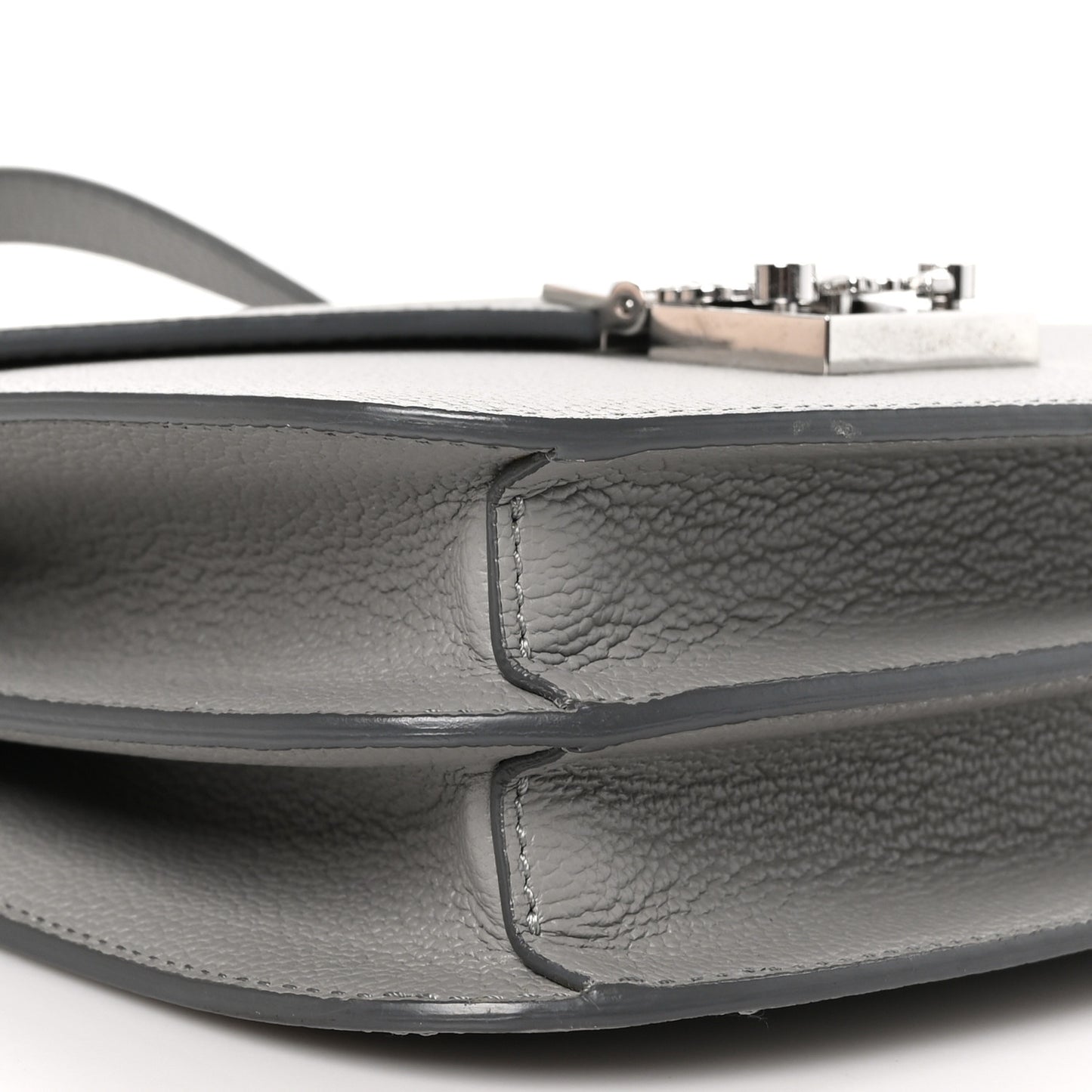 Grained Calfskin Patricia Park Avenue Crossbody Bag Arch Grey