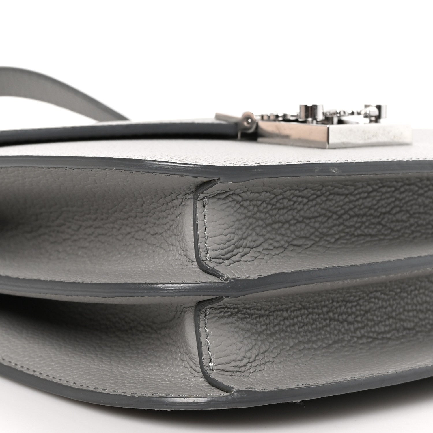 MCM Grained Calfskin Patricia Park Avenue Crossbody Bag Arch Grey 10 of 11