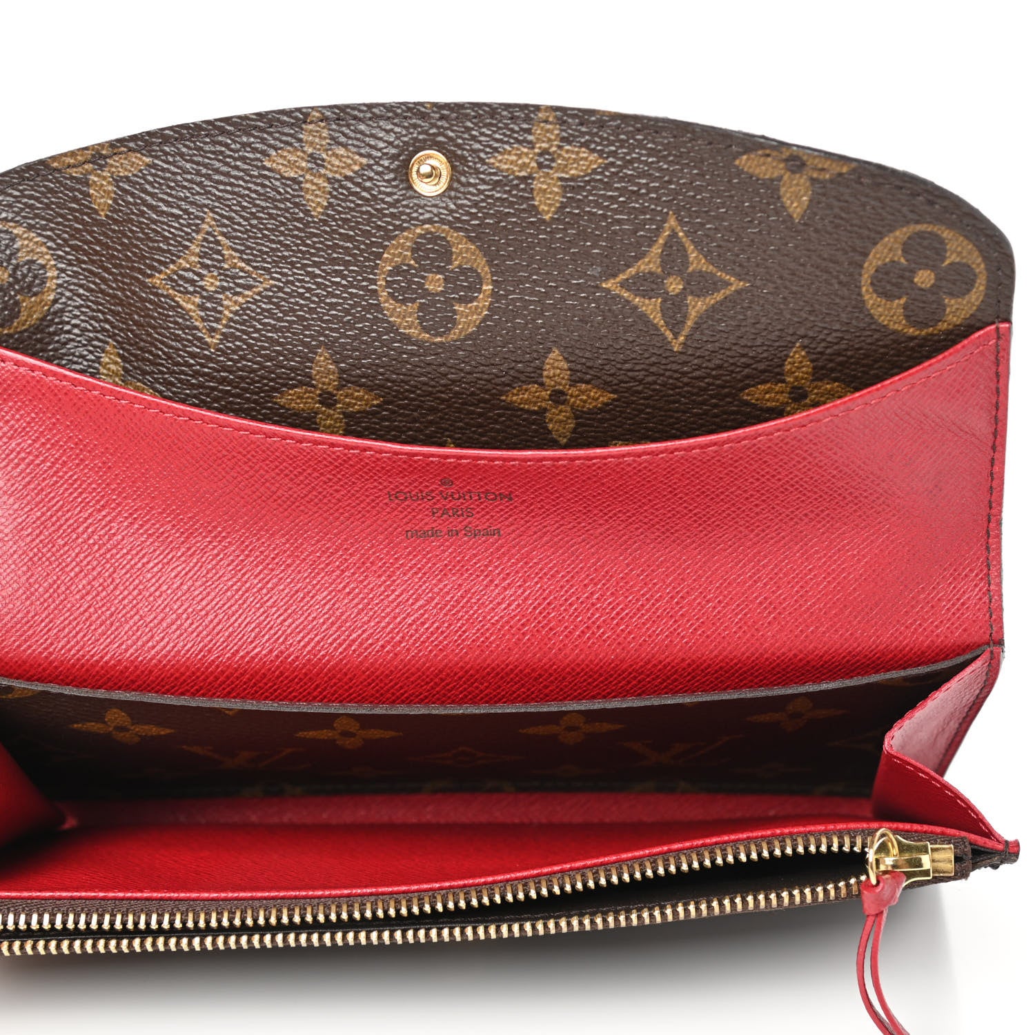 Louis Vuitton Monogram Emilie Wallet Rouge 5 of 12