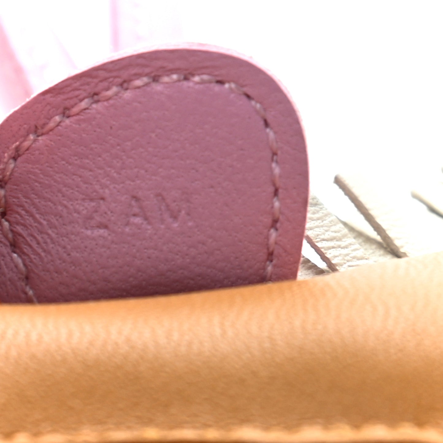 Milo Lambskin Grigri Rodeo Horse Bag Charm PM Sesame Mauve Sylvestre Craie