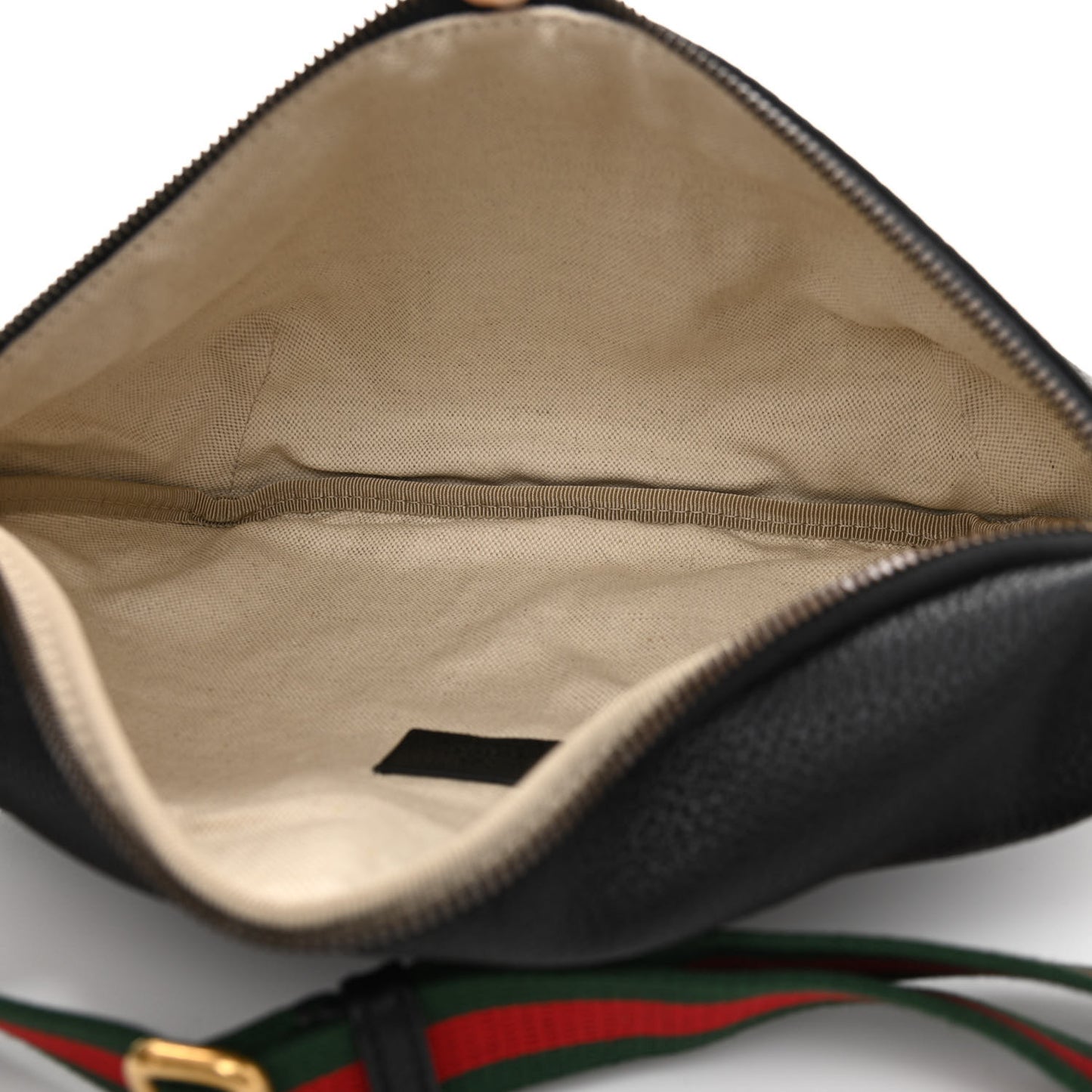 Grained Calfskin Logo Belt Bag Black