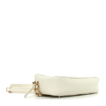 Chanel Shiny Caviar Quilted Chain Melody Camera Bag White 4 of 11