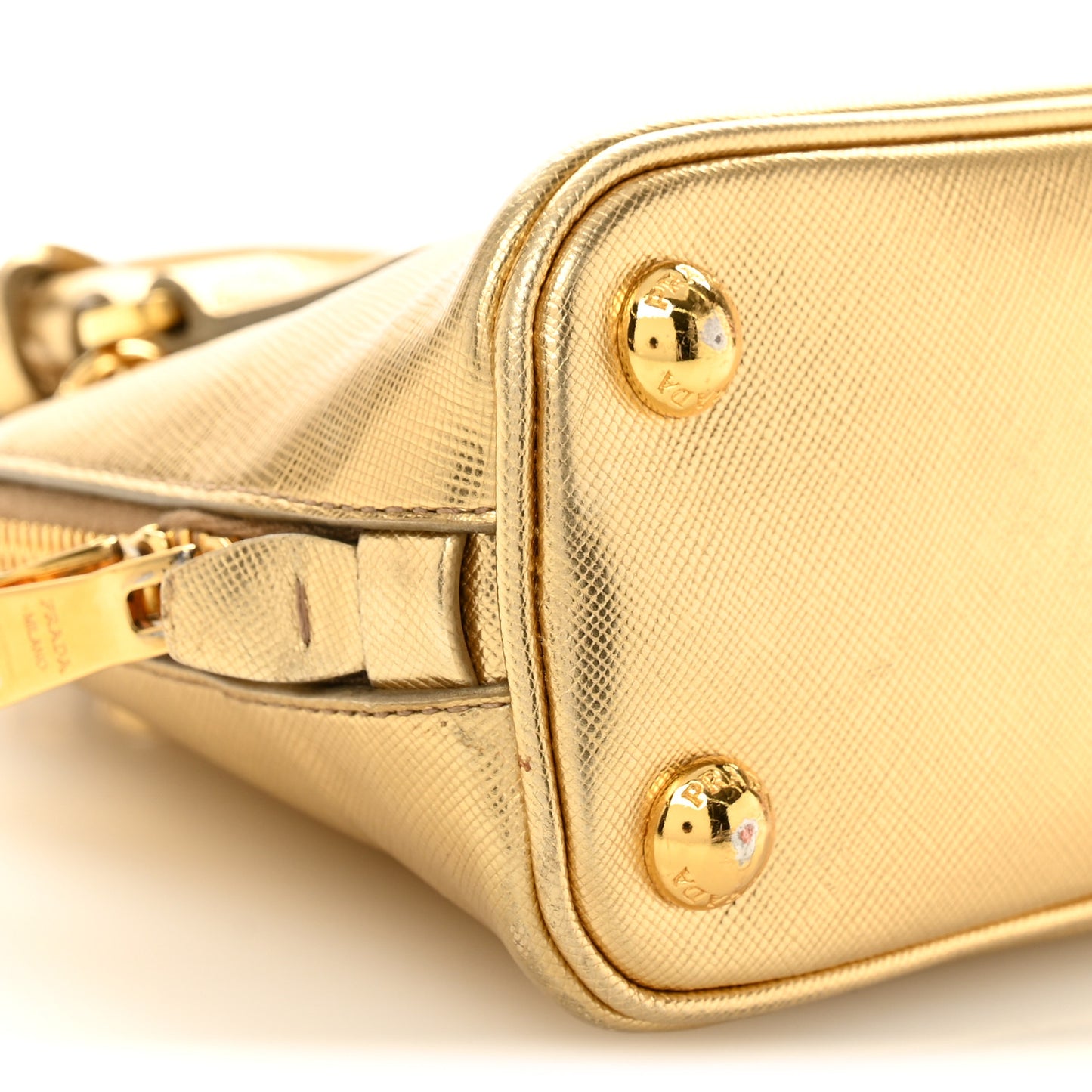 Saffiano Lux Mini Promenade Tote Platino