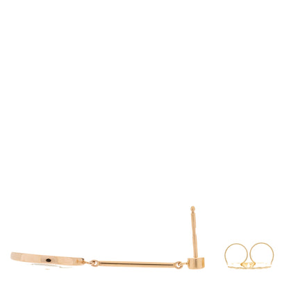 Louis Vuitton 18K Pink Gold Diamond Mother of Pearl Color Blossom Long Single Earring 3 of 4