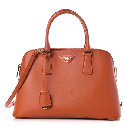 Prada Saffiano Lux Medium Tote Papaya 1 of 14