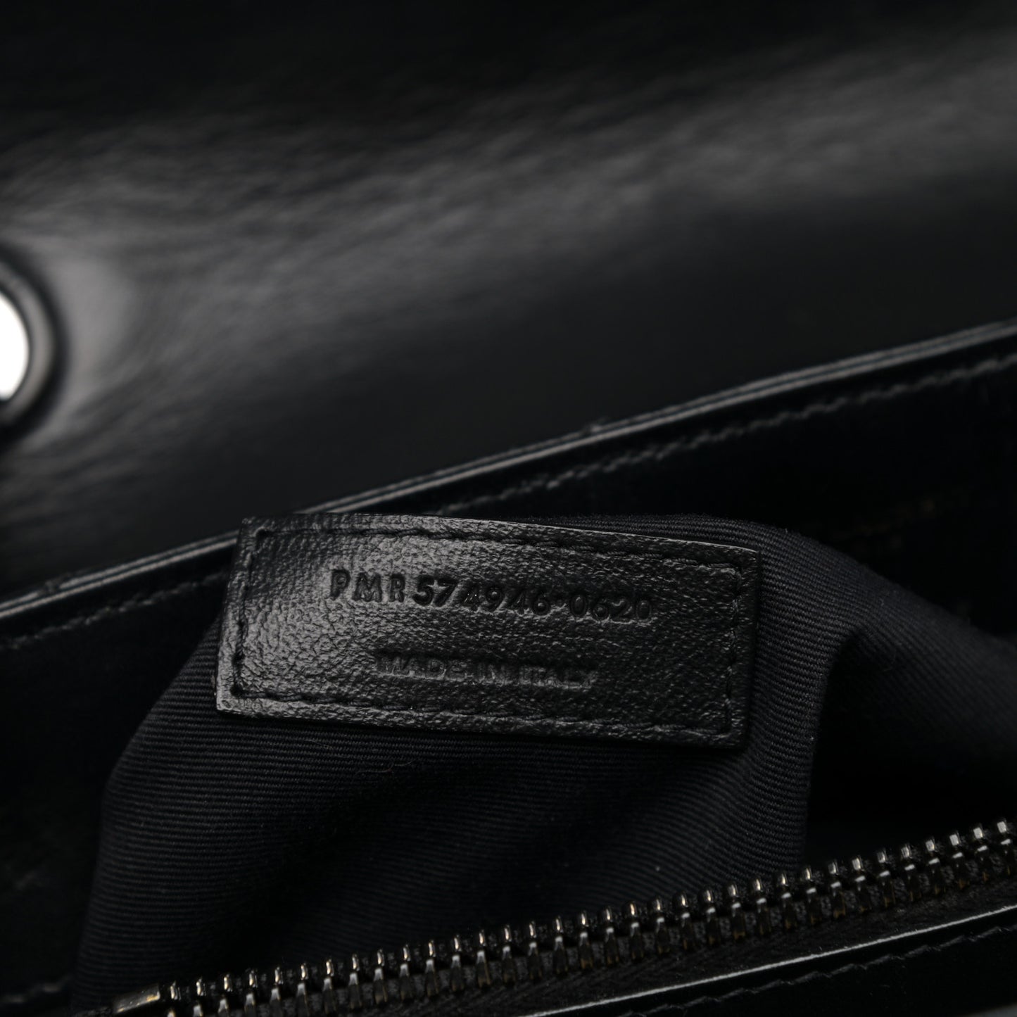 Calfskin Y Quilted Monogram Medium Loulou Chain Satchel Black