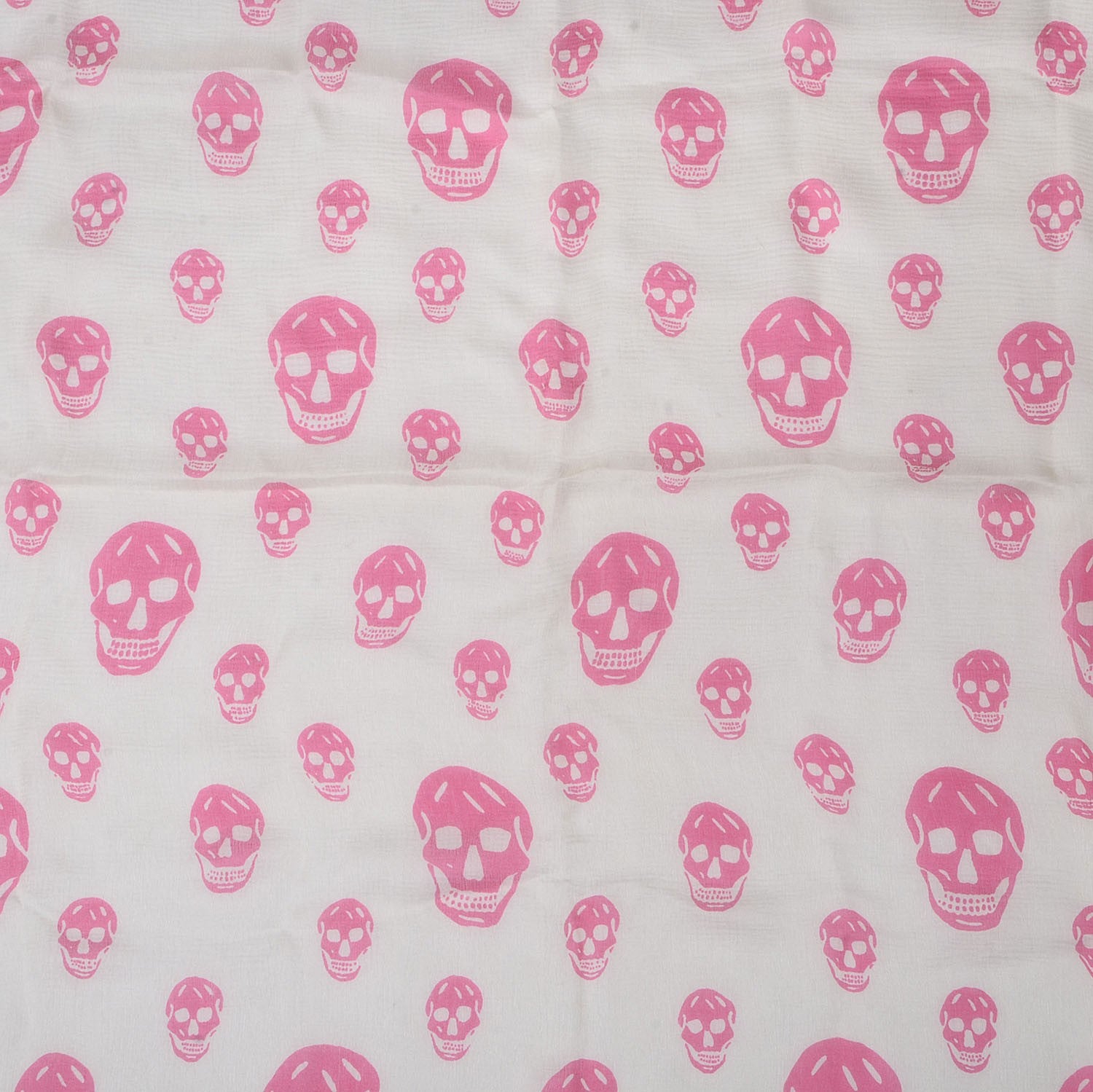 Alexander McQueen Silk Chiffon Skull Scarf Sun Pink 2 of 6