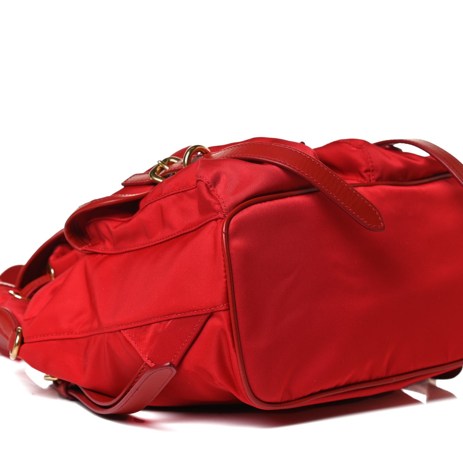 Prada Tessuto Nylon Vitello Backpack Rosso 10 of 14