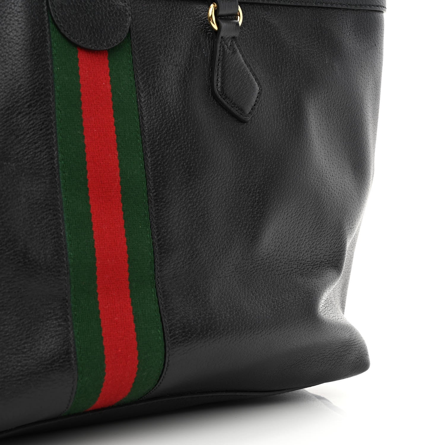 Gucci Textured Calfskin Web Medium Ophidia Shopping Tote Black 11 of 13
