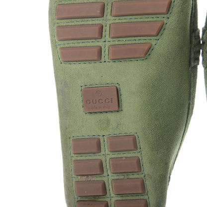 Gucci Suede Mens Bamboo Horsebit Moccasin 9 Green 9 of 11
