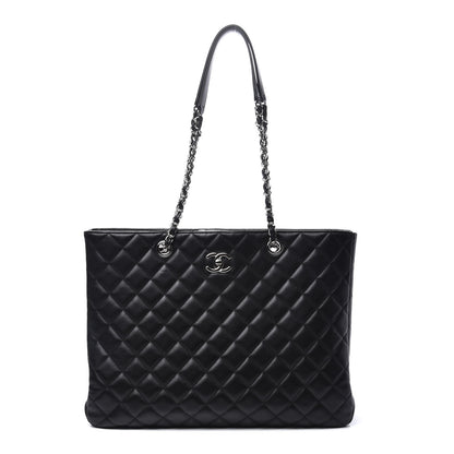 Chanel Calfskin Quilted Large Classic Shopping Tote Black 1 of 11