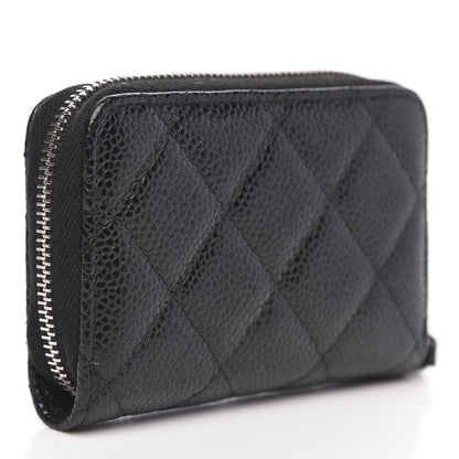 Chanel Caviar Quilted Zip Coin Purse Black 3 of 8