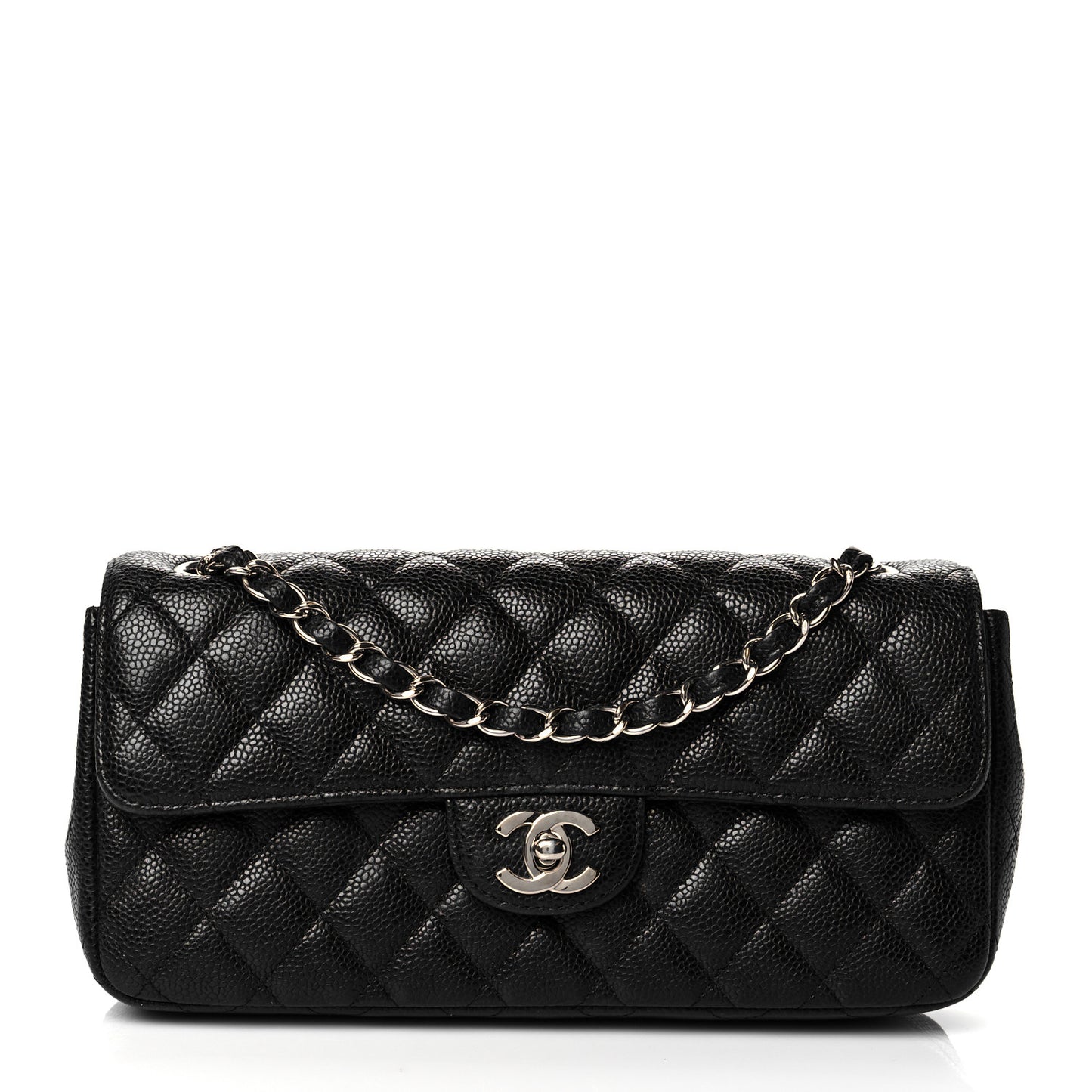 Caviar Quilted East West Flap Black
