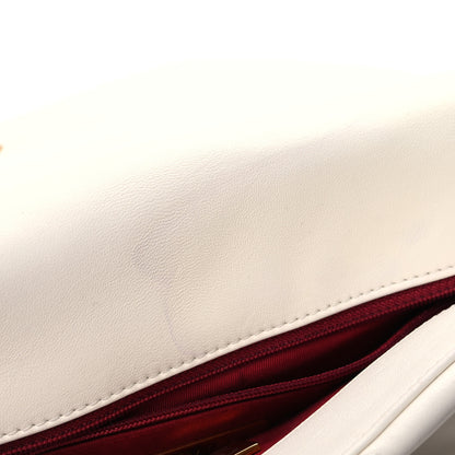 Chanel Lambskin Quilted Large Chanel 19 Flap White 10 of 13