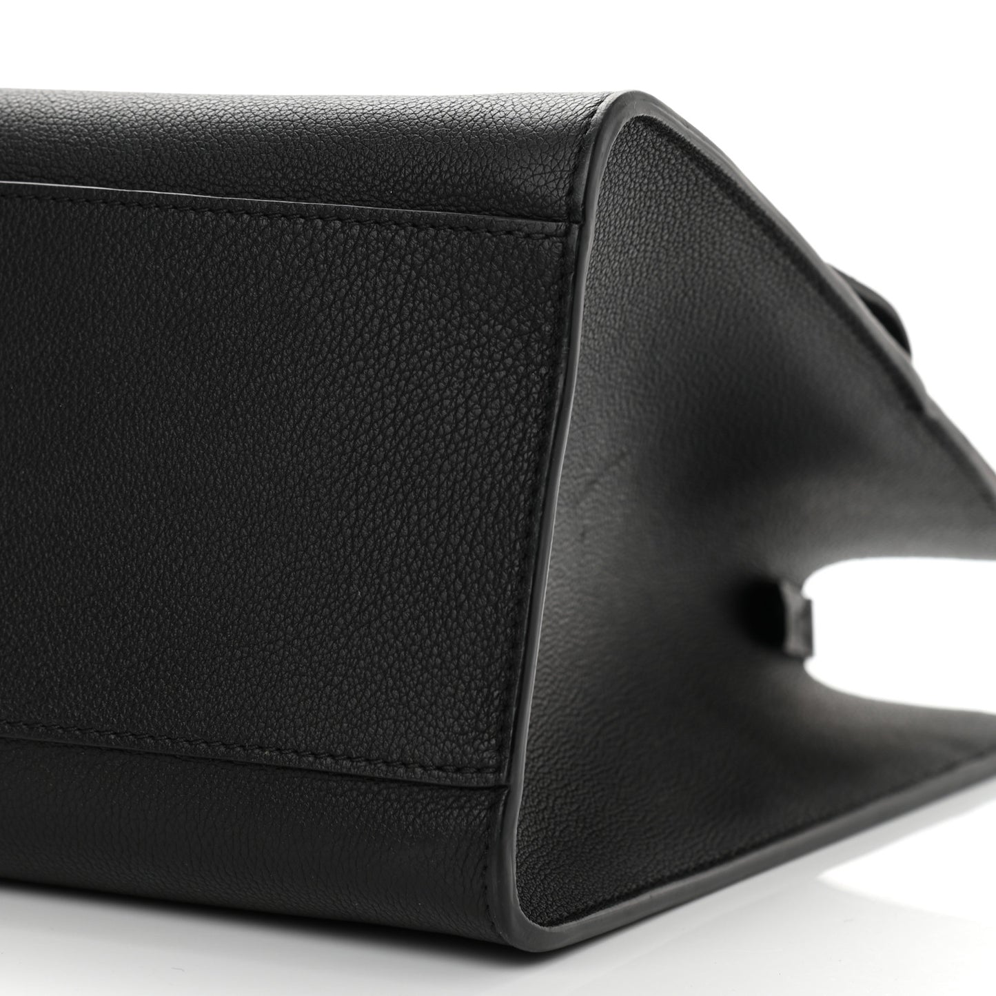 Soft Calfskin Lockme Tote MM Black