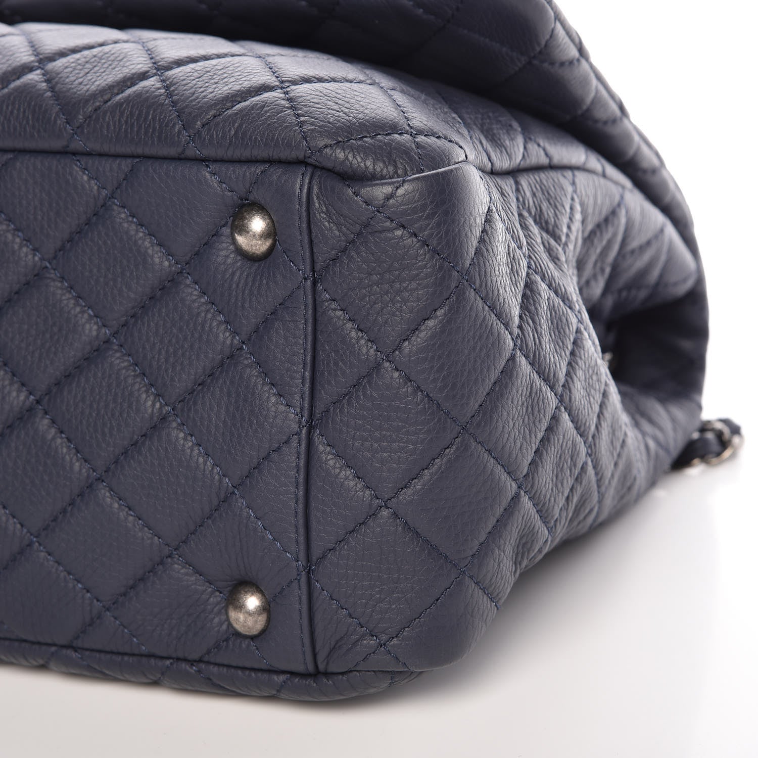 Chanel Calfskin Quilted XXL Travel Flap Bag Navy 6 of 11