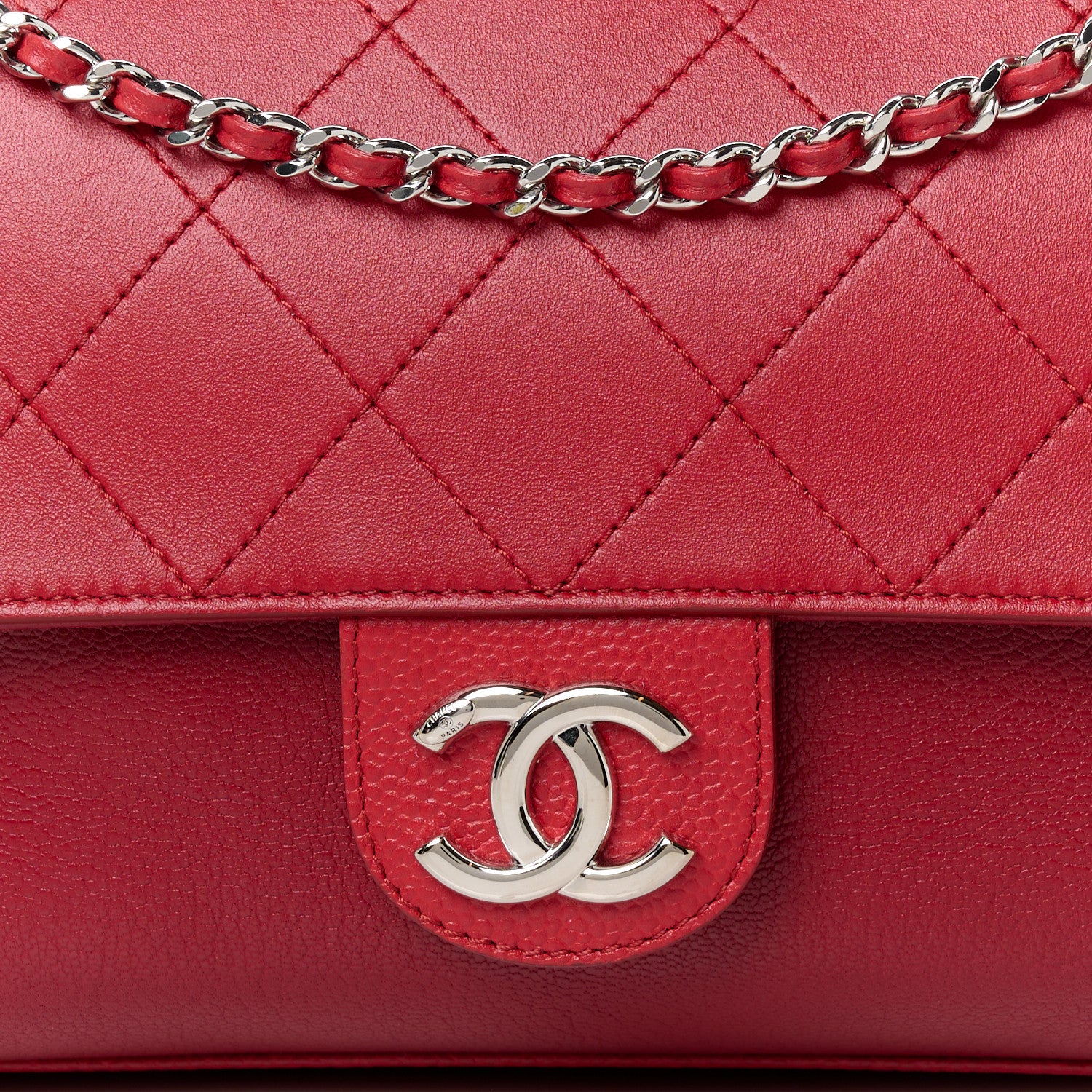 Chanel Goatskin Quilted Magnetic Camera Case Red Red 8 of 10
