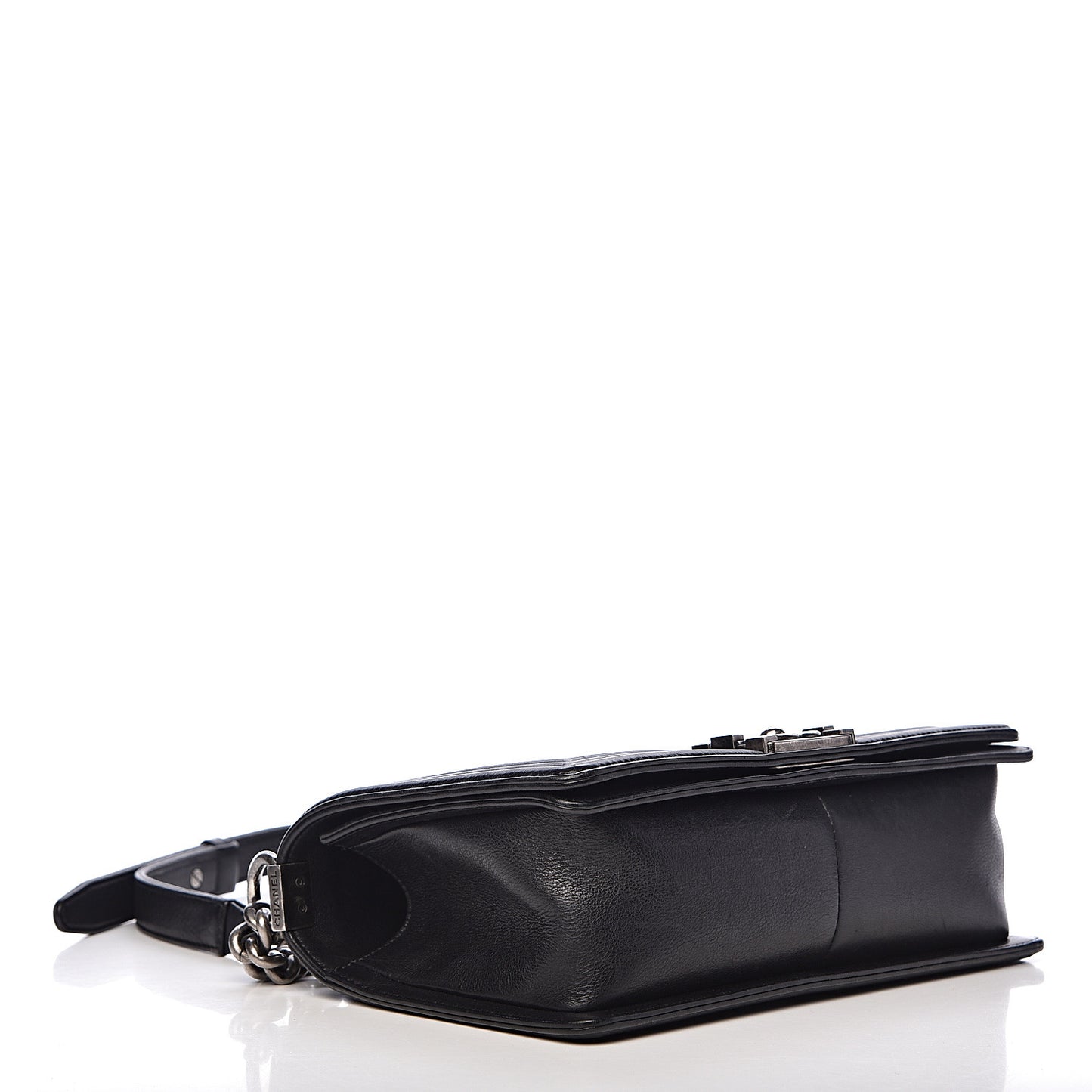 Calfskin Quilted Medium Boy Flap Black