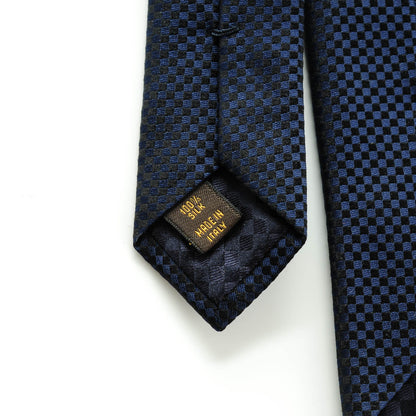 Louis Vuitton Damier Mens Neck Tie Blue 4 of 5