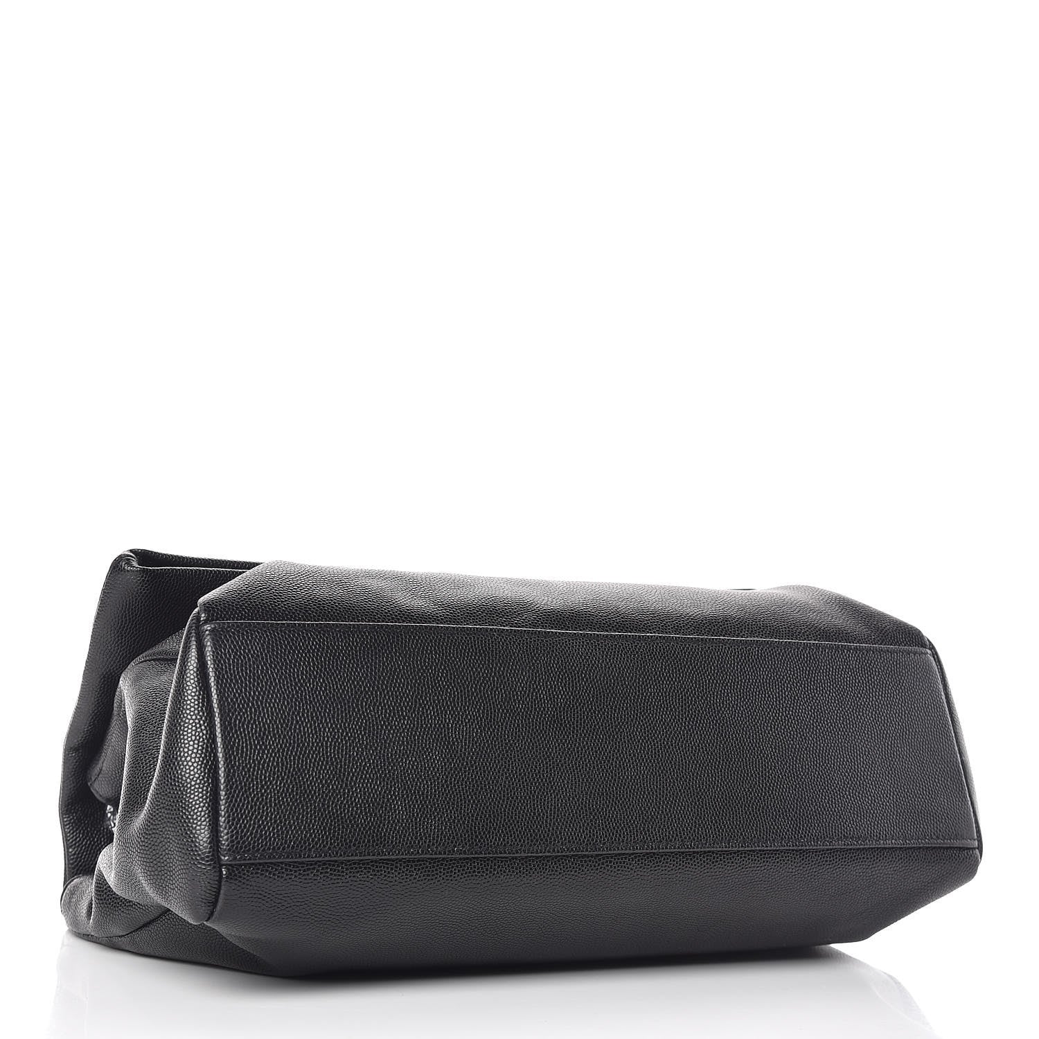 Saint Laurent Grain De Poudre Medium West Hollywood Monogram Fold-Over Black 4 of 11