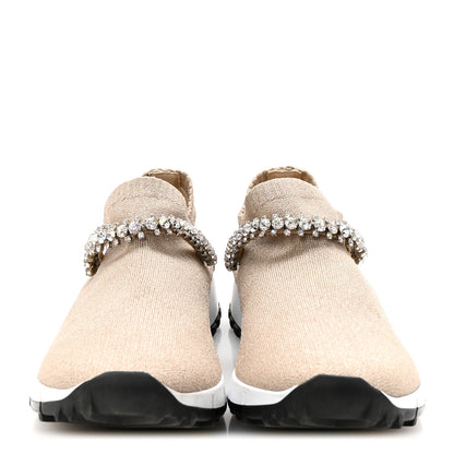 Jimmy Choo Knit Crystal Verona Sneaker 38.5 Ballet Pink 3 of 9