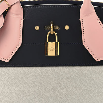 Louis Vuitton Calfskin City Steamer MM Gris Antartica Navy Rose Doux 7 of 12