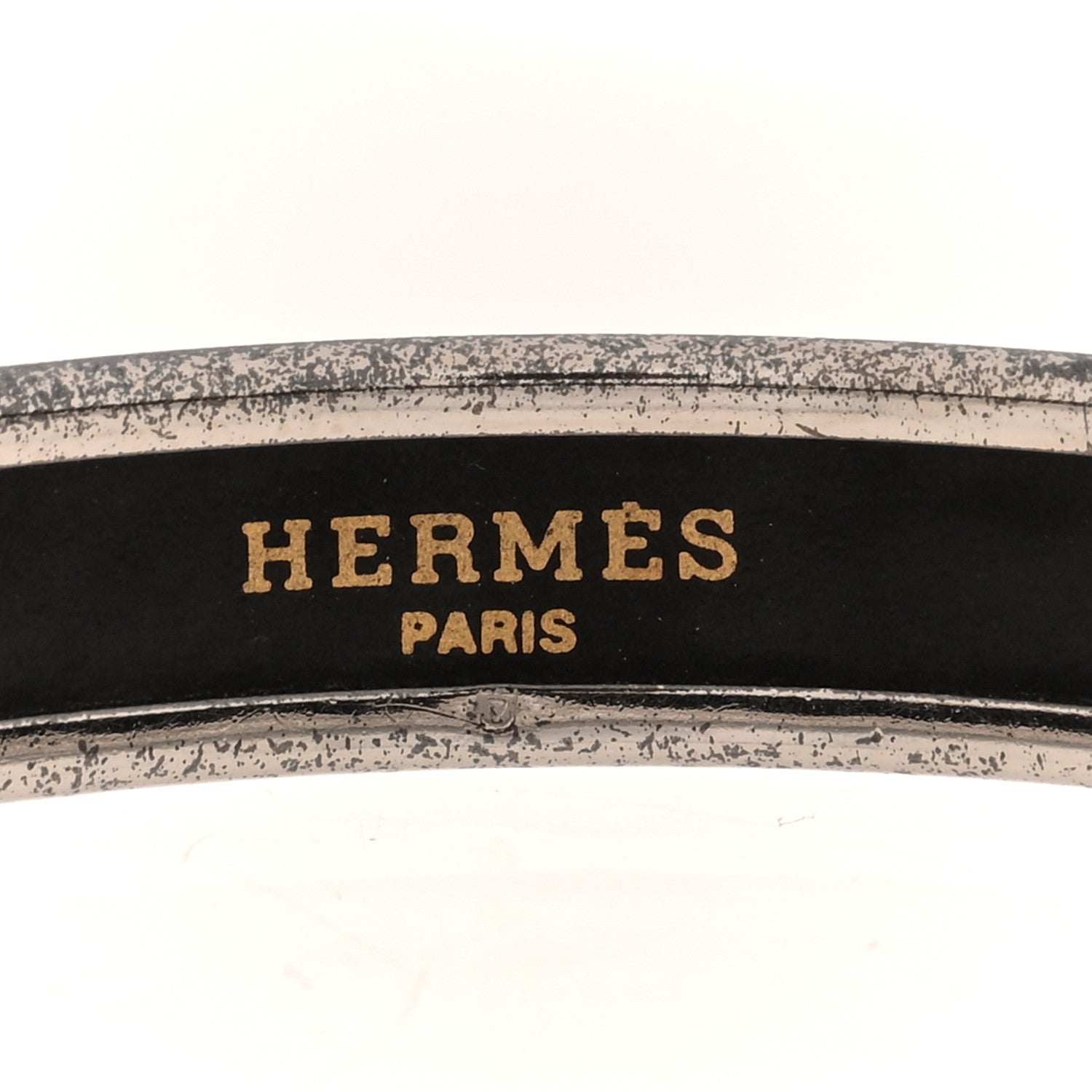 Hermes Enamel Printed Narrow Bracelet 65 Black 4 of 4