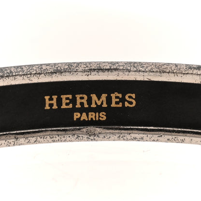 Hermes Enamel Printed Narrow Bracelet 65 Black 4 of 4