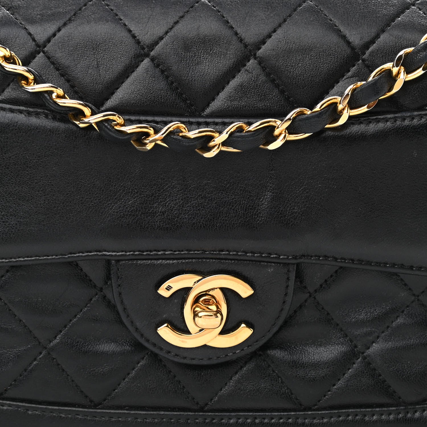 Chanel Lambskin Quilted Small Single Flap Black 8 of 12