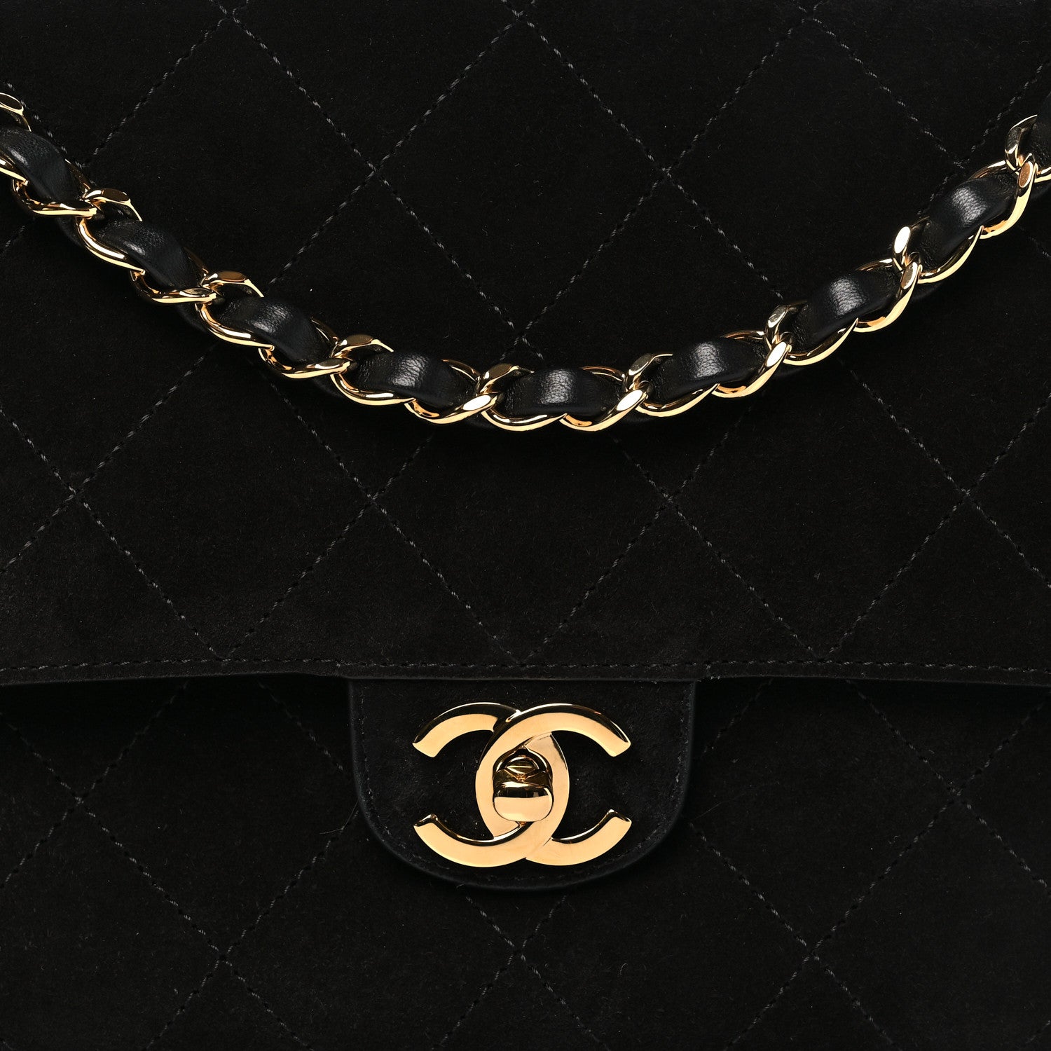 Chanel Suede Calfskin Small Souplissimo Maxi Flap Black 7 of 10