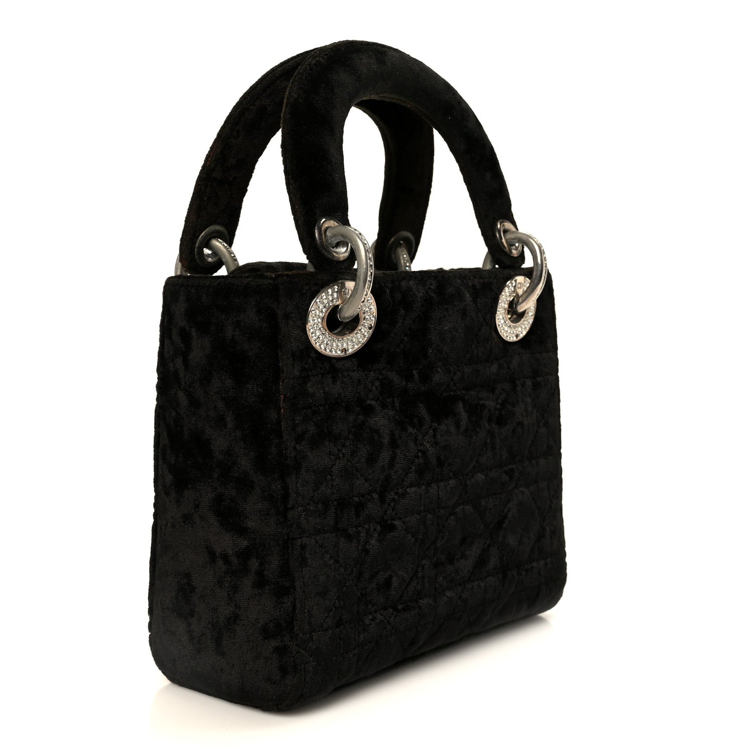 Christian Dior Velvet Crystal Mini Lady Dior Black 1846648